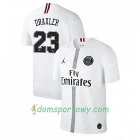 Koszulka Paris Saint-Germain Draxler 23 Jodan Biały Trzeci Koszulki Piłkarskie 2018-2019 Krótki Rękaw